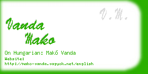 vanda mako business card